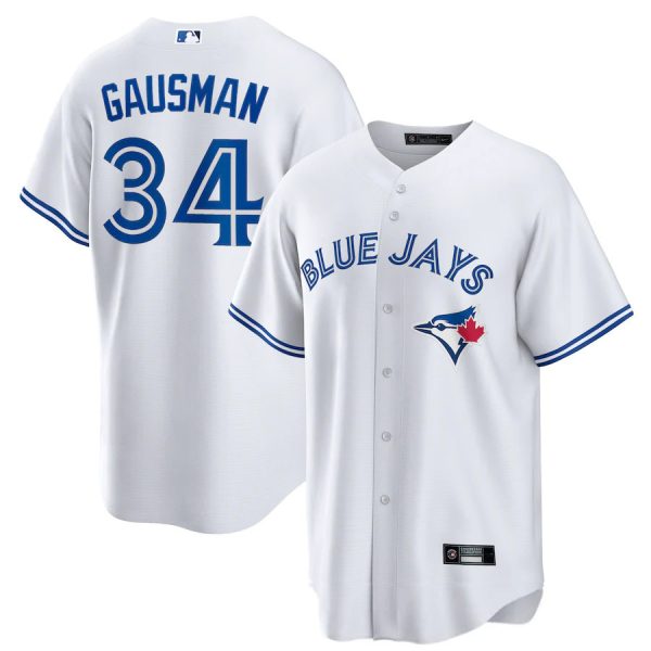 Blue Jays #34 Kevin Gausman White Home Replica Baseball Player Jerseys