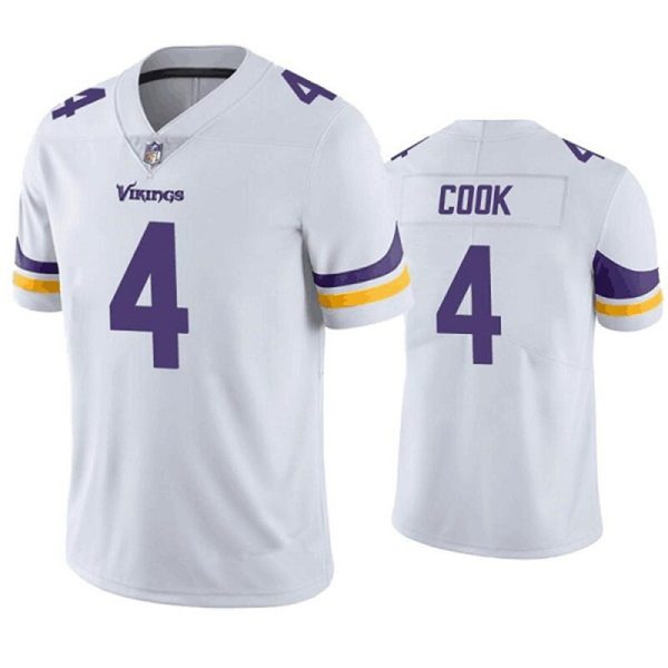 #4 Dalvin Cook Minnesota Vikings White Replica Stitched American Football Jerseys