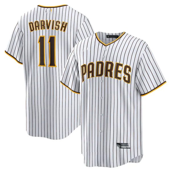 #11 Yu Darvish San Diego Padres White Replica Player Jersey Baseball Jerseys