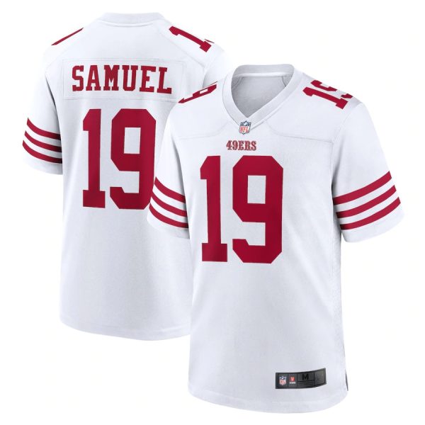 San Francisco 49ers #19 Deebo Samuel White Game Replica Stitched American Football Player Jerseys