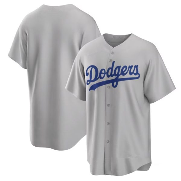 Los Angeles Dodgers Blank Gray Replica Team Baseball Jerseys