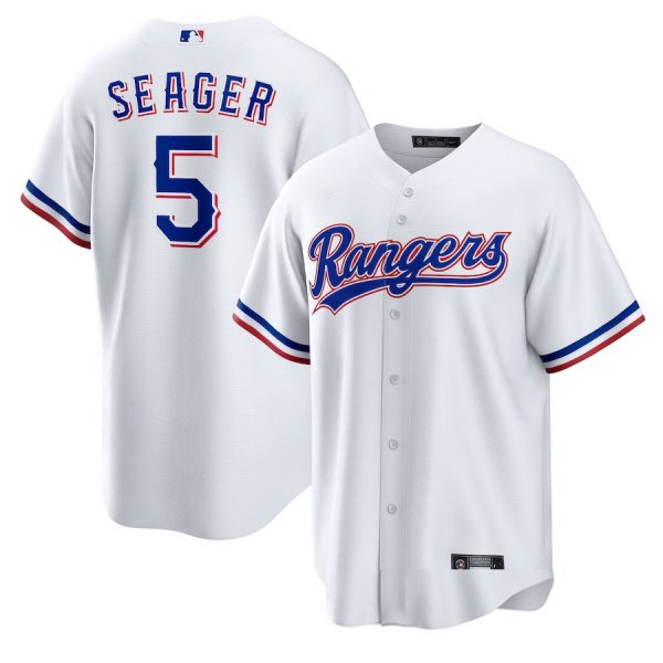 Texas Rangers #5 Corey Seager White Home Replica Baseball Player Jerseys