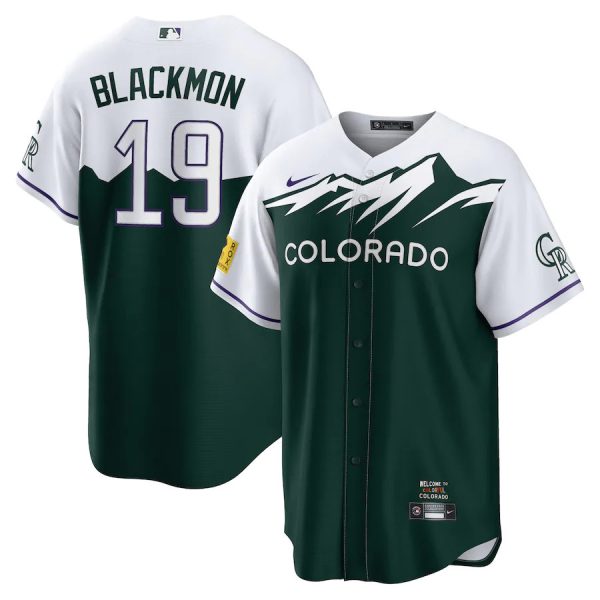 Colorado Rockies #19 Charlie Blackmon 2022 City Green Replica Baseball Team Jerseys