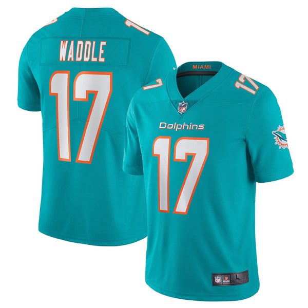 Miami Dolphins #17 Jaylen Waddle Aqua Game Replica Stitched American Football Player Jerseys