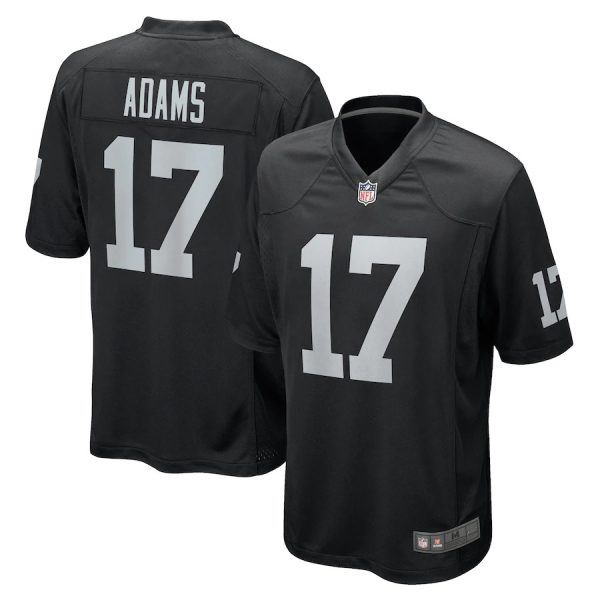 Las Vegas Raiders #17 Davante Adams Black Game Replica Stitched American Football Player Jerseys