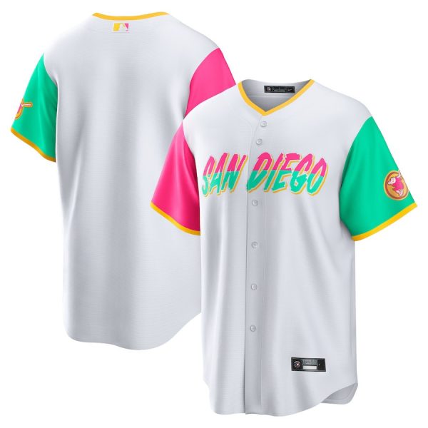 Custom San Diego Padres 2022 City White Replica Player Baseball Jerseys