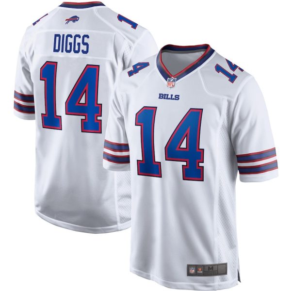 Buffalo Bills #14 Stefon Diggs White Game Replica Stitched American Football Player Jerseys