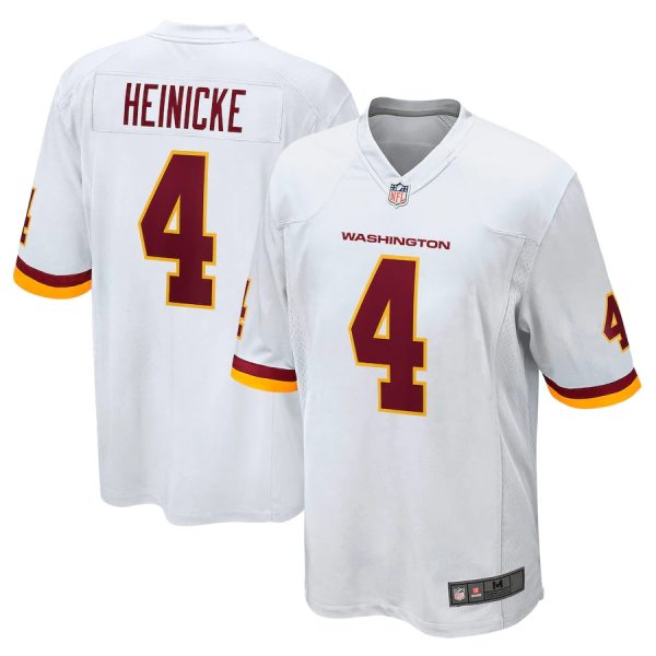 Washington Commanders #4 Taylor Heinicke White Game Replica Stitched American Football Player Jerseys