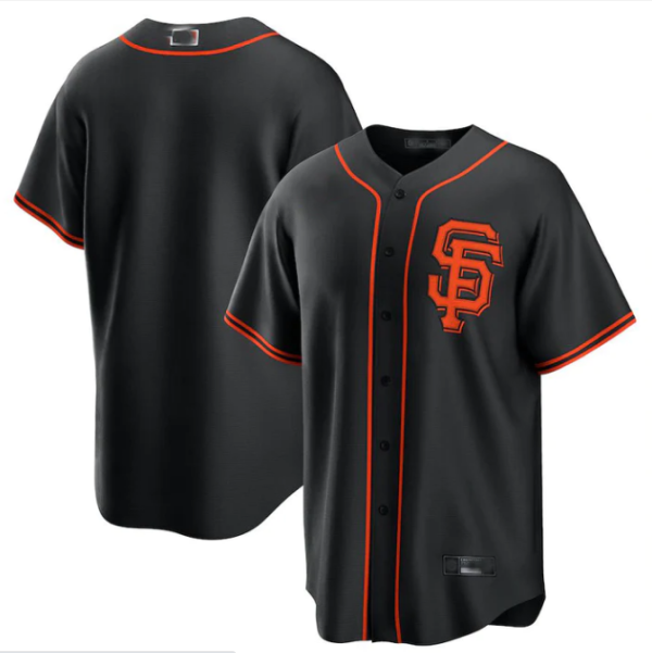 Custom San Francisco Giants Black Replica Baseball Player Jerseys ...