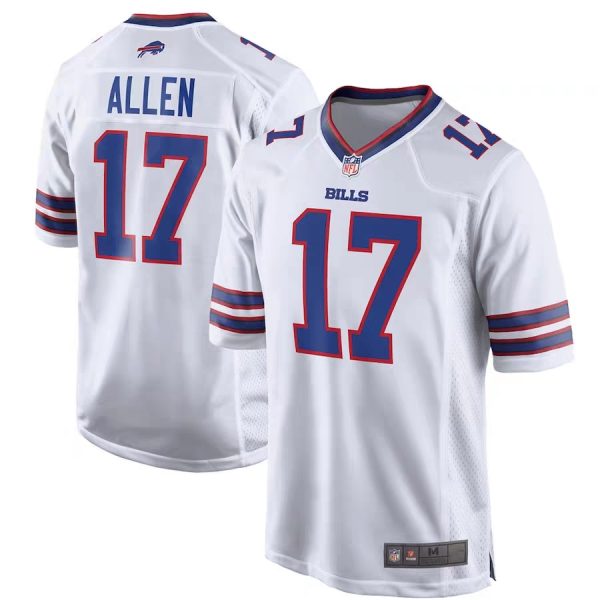 Buffalo Bills #17 Josh Allen White Replica American Stitched Football Player Jerseys