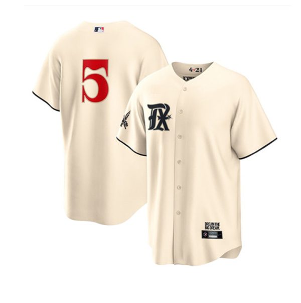 Texas Rangers #5 Corey Seager 2023 City Cream Replica Baseball Player Jerseys